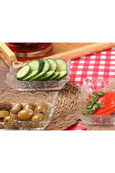 Rayan 6 Glass Cut Breakfast Snack Bowl