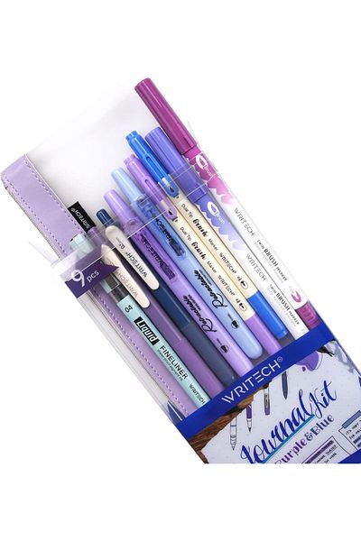 Store Sell Journal Kits, Gel Ink Pens/ Retractable Highlighter/ Double Ended Brush