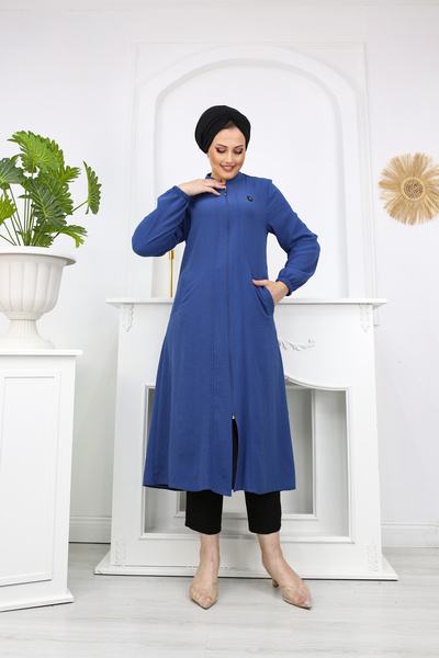 ECALAMODE Plus Size Ankle Elastic Summer Tunic Long Length