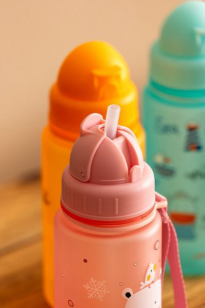 Vagonlife Uzspace 400ml Tritan Bpa-free Baby and Child Water Bottle with Straw - Eco-friendly Water Bottle