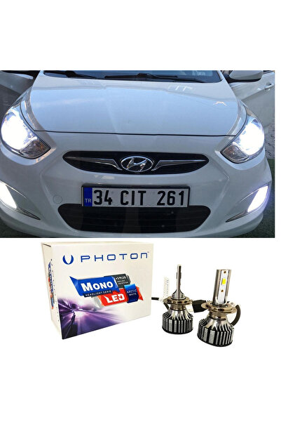 Photon Hyundai Accent Blue Led Xenon Uzun Kısa Far Ampulü H4 Mono Yeni Seri B...