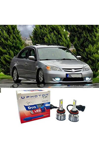 Photon Honda Civic Vtec 2 ES7 Led Xenon Kısa Far Ampulü HB4 Duo Yeni Seri Beyaz 2004-2006 Uyumlu