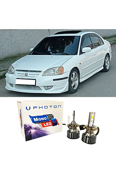 Photon Honda Civic Vtec 1 ES7 Led Xenon Uzun Kısa Far Ampulü H4 Mono Yeni Ser...