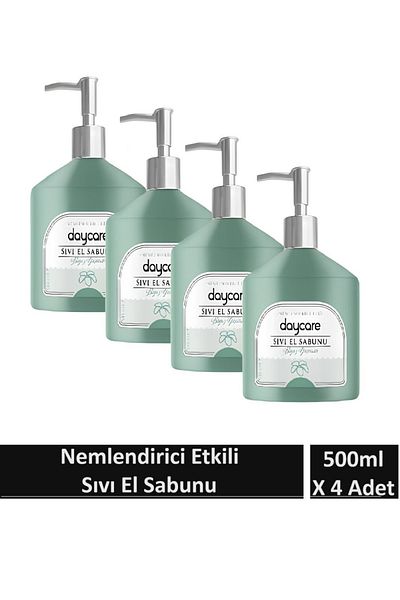 Daycare 500 ML x 4 Pieces White Jasmine Scented Moisturizing Liquid Soap