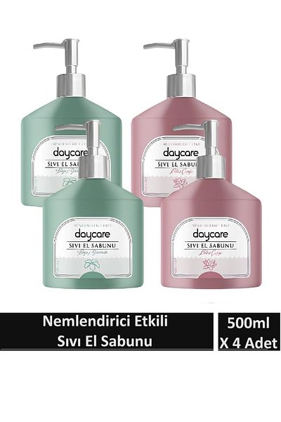 Daycare Lotus Flower and White Jasmine Scented 500 ML x 4 Liquid Soap with Moisturizing Effect