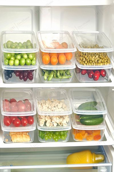 Alacarte 1350 ml Bpa Free Transparent Food Storage Container - Fridge Freezer with Lid, 3 Pcs