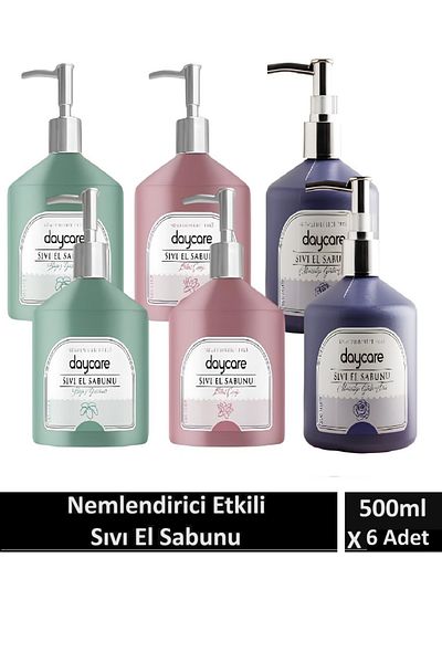 Daycare White Jasmine and Lotus Flower Marseille Rose 500 ML x 6 Pieces - Moisturizing Soap