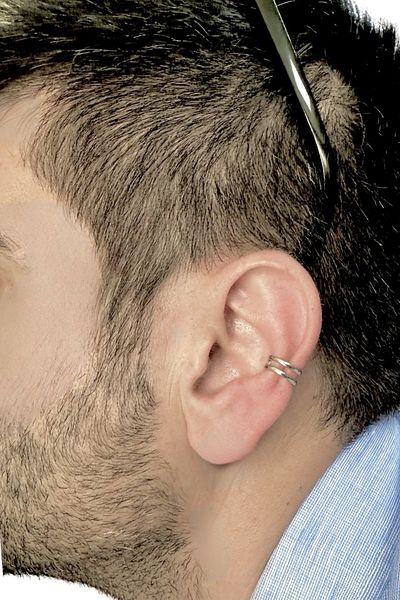 MAZEN Unisex Fake Silver Cartilage Earrings - Colorful