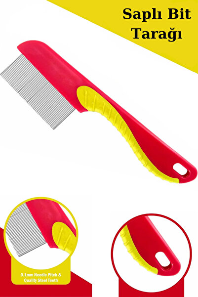 Alright Saplı Metal Bit Pire Temizleme Tarağı Saç Temizleme Fırçası (lice comb)