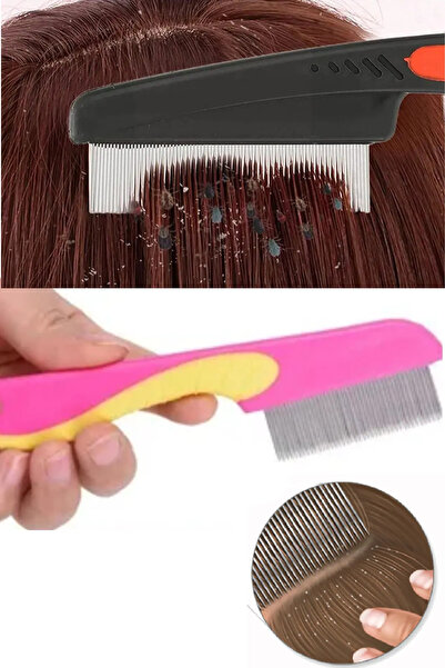 Alright Saplı Metal Bit Pire Temizleme Tarağı Saç Temizleme Fırçası (lice comb)