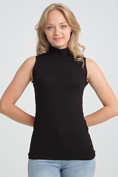 IRK Πλεκτό χτενισμένο βαμβακερό χιτώνα με γιακά και λυκό