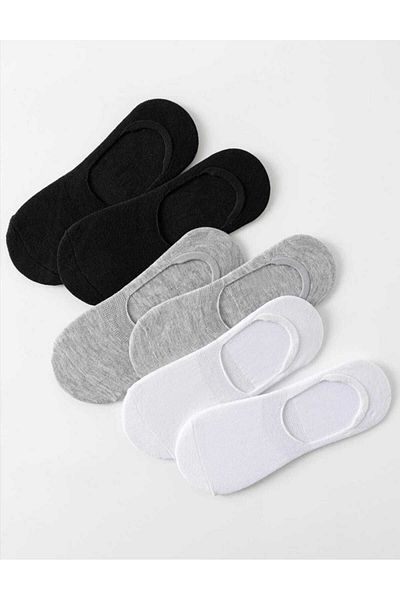 SOYTEMİZ 6 Pairs Unisex Basic Cotton Ballerina Mixed Socks
