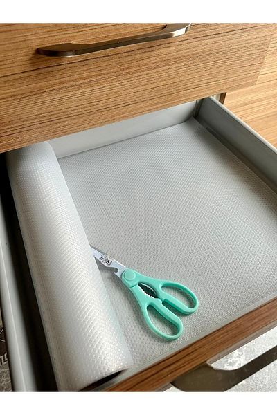 LİMAY Capac pentru rafturi ultra durabil în interiorul dulapului - 46 cm x 5 m, PVC anti-alunecare, gros, multifuncțional