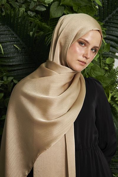 Şehr-i Şal İstanbul Idol Jan Jan Shawl - LIGHT MILKY BROWN