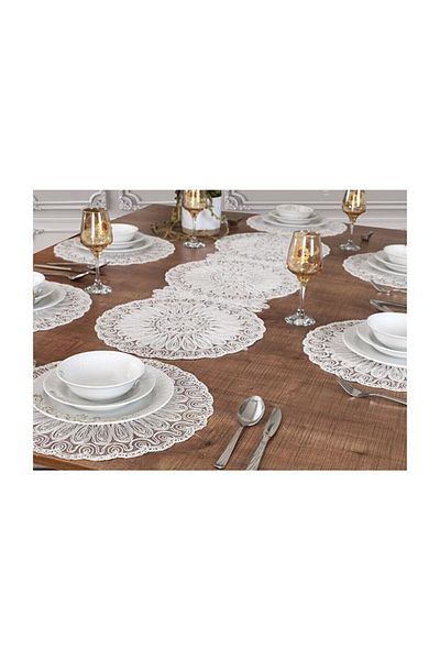 Bilgiçler American Serving Plate and Runner Set for 6 Persons