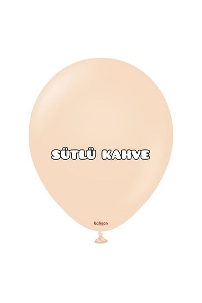 asöy Kalisan Pastel Milk Coffee 10 Pieces Retro Nude Color Pastel Matte Balloon 12inch 30cm
