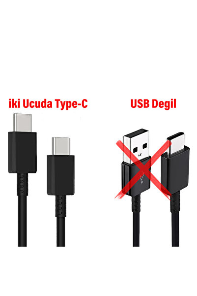 EXENAR 2 Metre Type C Şarj Kablo Uzun Hızlı Şarj Çift Taraflı Type-c - Type-c 25w Pd Şarj Kablo 200cm