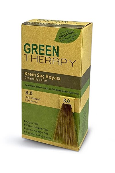 Green Therapy Krem Saç Boyası 8.0 Açık Kumral