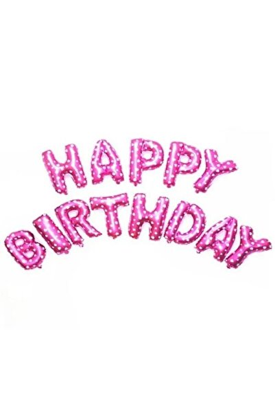 Generic Brand Happy Birthday Pink Polka Dot Foil Balloon Set