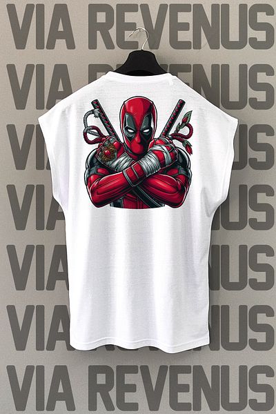 Vordevia Αθλητικό μπλουζάκι Fighter Back Printed Zero Sleeve Λευκό
