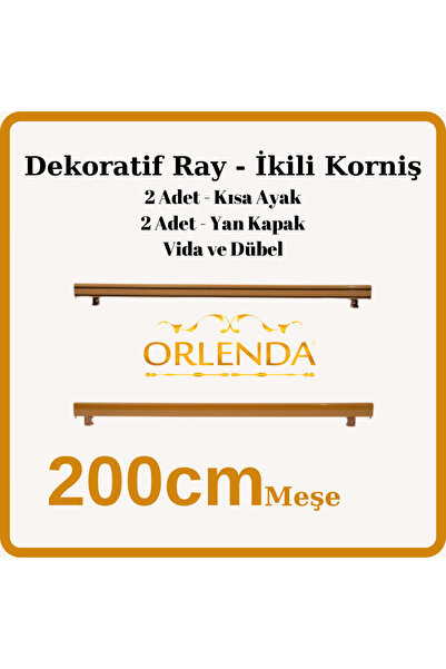 Orlenda Dekorativna šina - Dvostruka karniša - Dvokanalna aluminijumska karniša