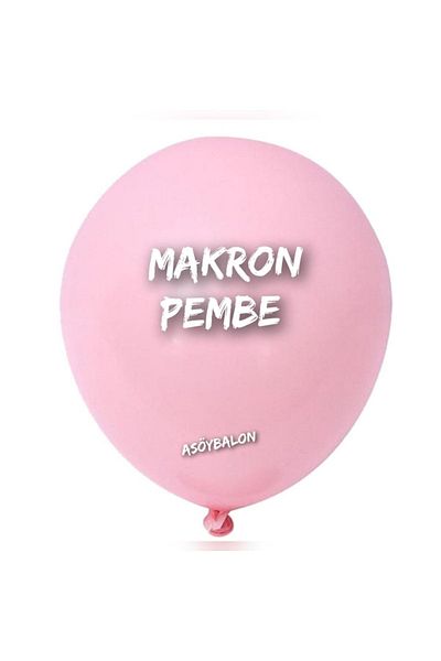 asöy Macaron Pink Balloon 12 Inch 30 Cm 10 Pieces Macaron Soft Balloon