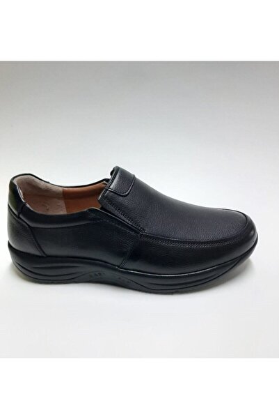 BEMSA/ MEVA AYAKKABI Bemsa Black Genuine Leather Anatomical Sole Laceless Ort...