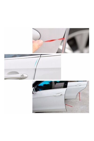 MeyZone Oto Kapı Fitili Çizilme Çarpma Önleyici Araç Kapı Koruyucu Şeffaf Fitil 45cm + 45 Cm
