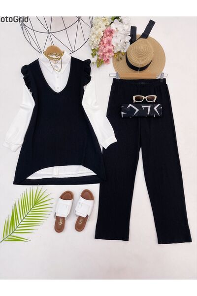 YEDİLALE Triple Set - Wrapped Sweater