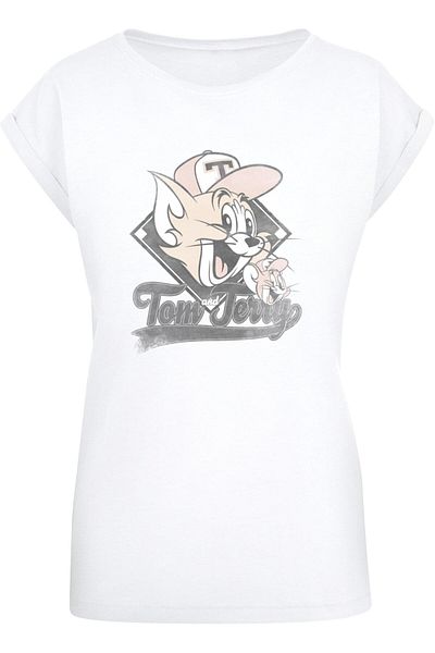 ABSOLUTE CULT Damen Ladies Tom und Jerry - Baseball Caps T-Shirt