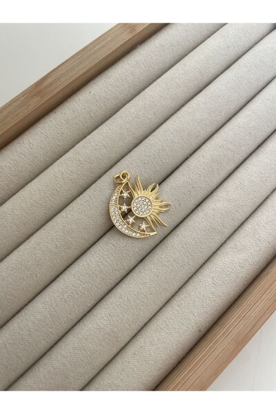 Sade Accessory Ay Güneş Yıldız Detaylı Kolye Ucu