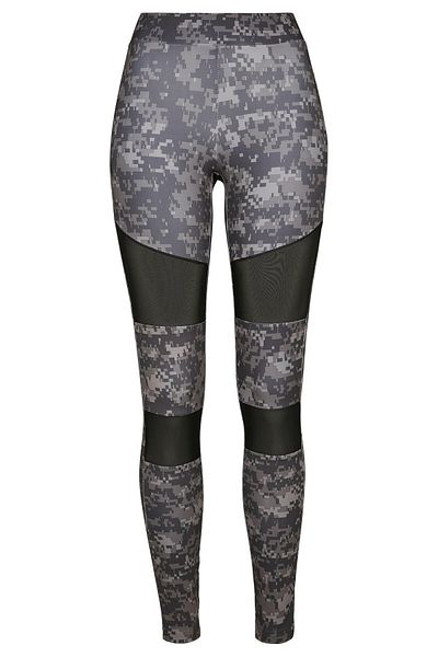 Urban Classics Damen Ladies Camo Tech Mesh Leggings