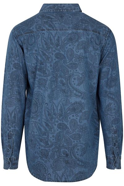 Urban Classics Herren-Jeanshemd mit Paisley-Muster