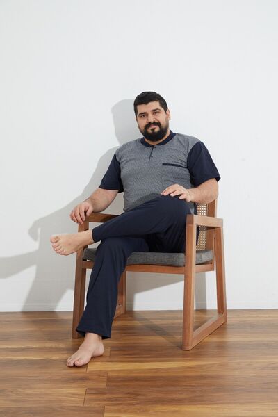 Ayans Pijama Combed Cotton Single Jersey (Thin) Jacquard Oversize Summer Pajama Set