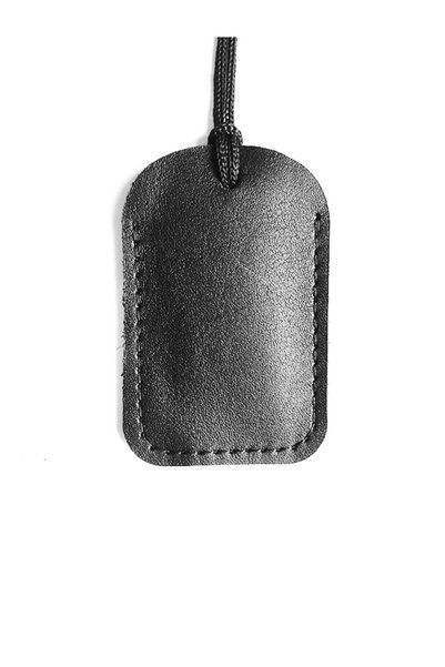 ViP GiFT Kayi Quadrilateral Cevşen Prayer Pendant Amulet Black Genuine Leather
