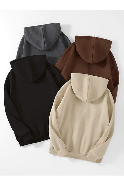 EYAX MODA Advantageous Pack of 4 - Unisex Comfortable Fit Sweatshirt