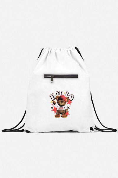 herotasarım Αθλητικό σακίδιο πλάτης Hello Teddy Bear - BLL4487