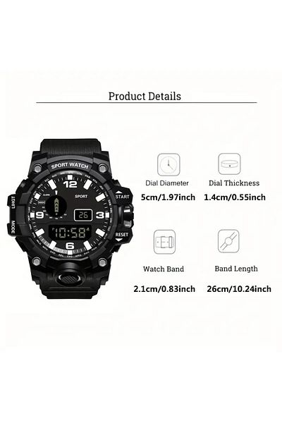 POEDAGAR Multifunctional Waterproof Digital Sports Clock