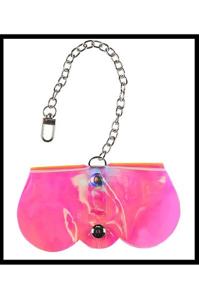 lovegame Stylish Transparent Pvc Glasses - Chain Case Eyewear Protector