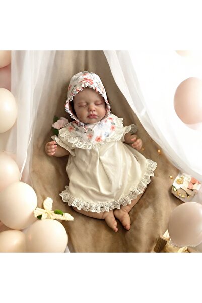 Mama Miel Baby Special Edition - Floral Combed Dress and Scallop Detailed Hat