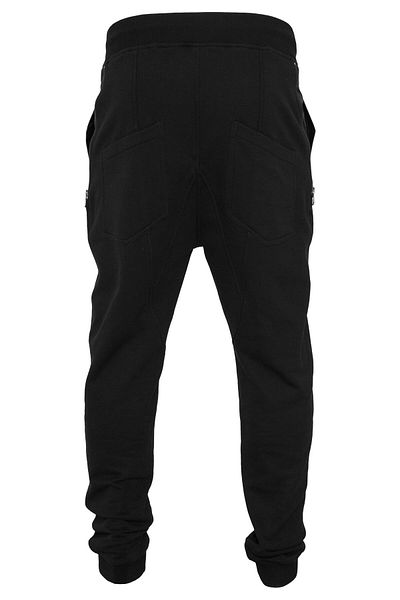 Urban Classics Herren Sweatpants mit seitlichem Reißverschluss und Ledertasche