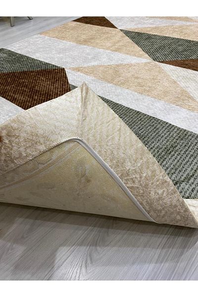 LİMAY Sponge-Free Carpet Cover - Washable - Practical - Velvet Fabric - Decorative Carpet Cover Models