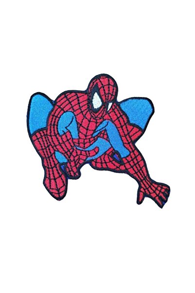 KESKİN NAKIŞ سبايدرمان باتش تطريز عنكبوت - رقعة حديدية، معطف رجالي، 10x9 سم