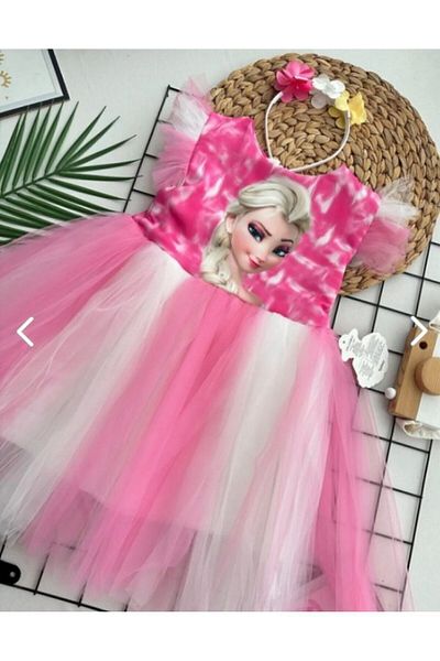 Menta store Rochie de petrecere de aniversare pentru fete Elsa Queen of the Snow Crown