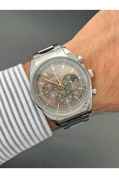 Daniel Klein Exclusive Silver Men's Wristwatch 3 Atm Waterproof