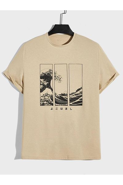 LEIVOR Μπλουζάκι Unisex με στάμπα Tsunami