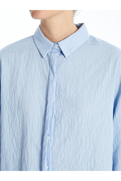 LC Waikiki LCW Oversize Popeline Damen Hemd - Gerader Schnitt