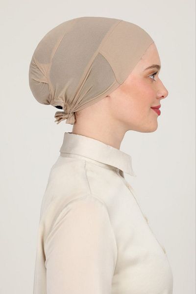 Melodi Scarf Parisien Tulle Climafit Lycra Γυναικείο Γάλα Καφέ Χρώμα Αναπνεύσιμο Παρίσι - Χωρίς ραφή