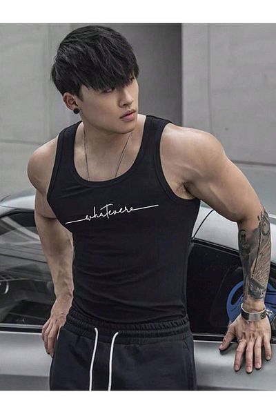 LEIVOR Men's Cotton Tank Top - Whatever Printed