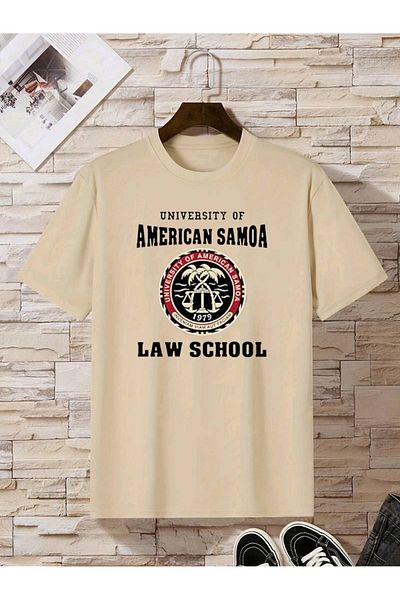 LEIVOR Unisex Saul Samoa Law Printed Άνετο βαμβακερό μπλουζάκι - Lycra